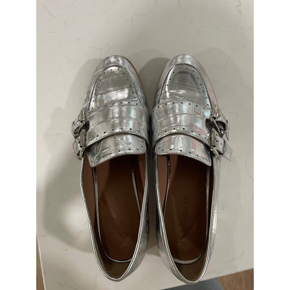 Aerosoles Metallic Gabbie Loafer Buckle Flat Size 10 - Picture 1 of 10